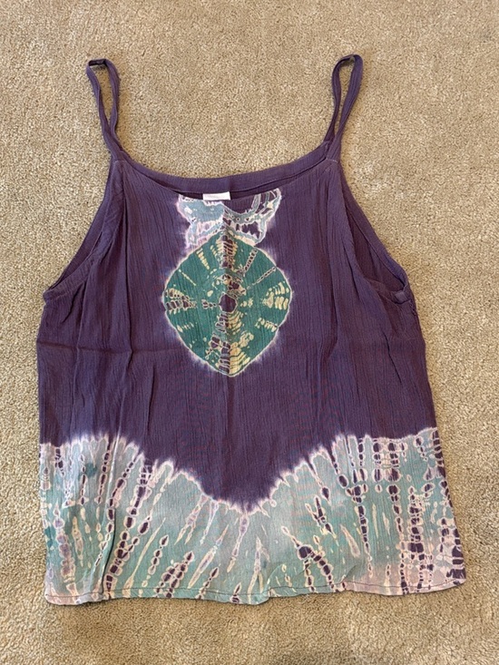 Ocean Collection Tops - Ocean Collection Vintage 90s Women’s Purple Tie-Dye Spaghetti Strap Tank Top